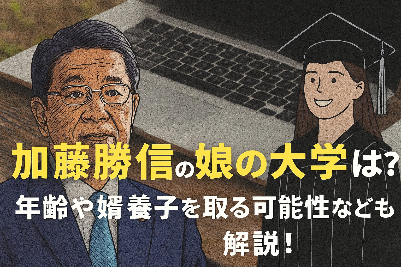 加藤勝信の娘の大学は？年齢や婿養子を取る可能性なども解説！