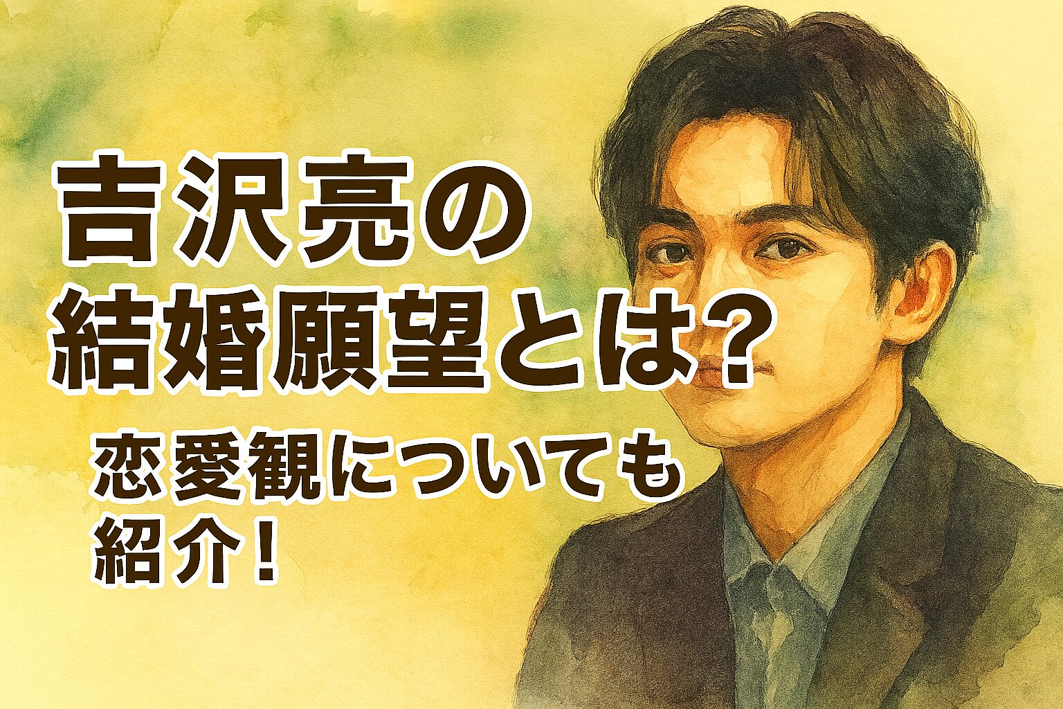 吉沢亮の結婚願望とは？恋愛観についても紹介！