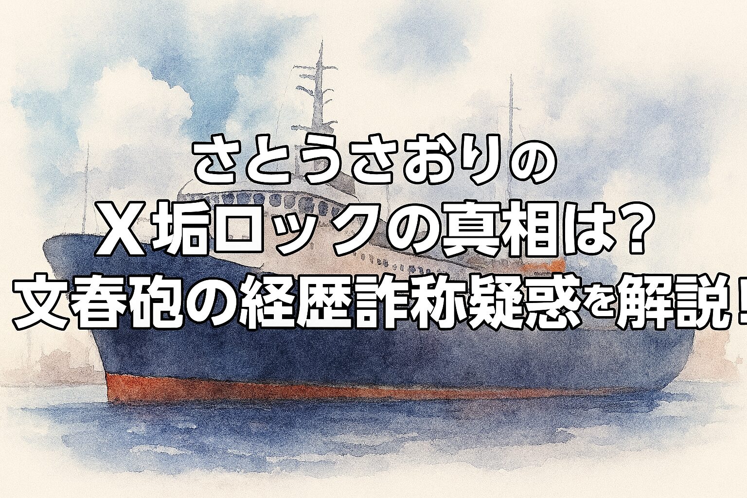 さとうさおりのX垢ロックの真相は？文春砲の経歴詐称疑惑を解説！