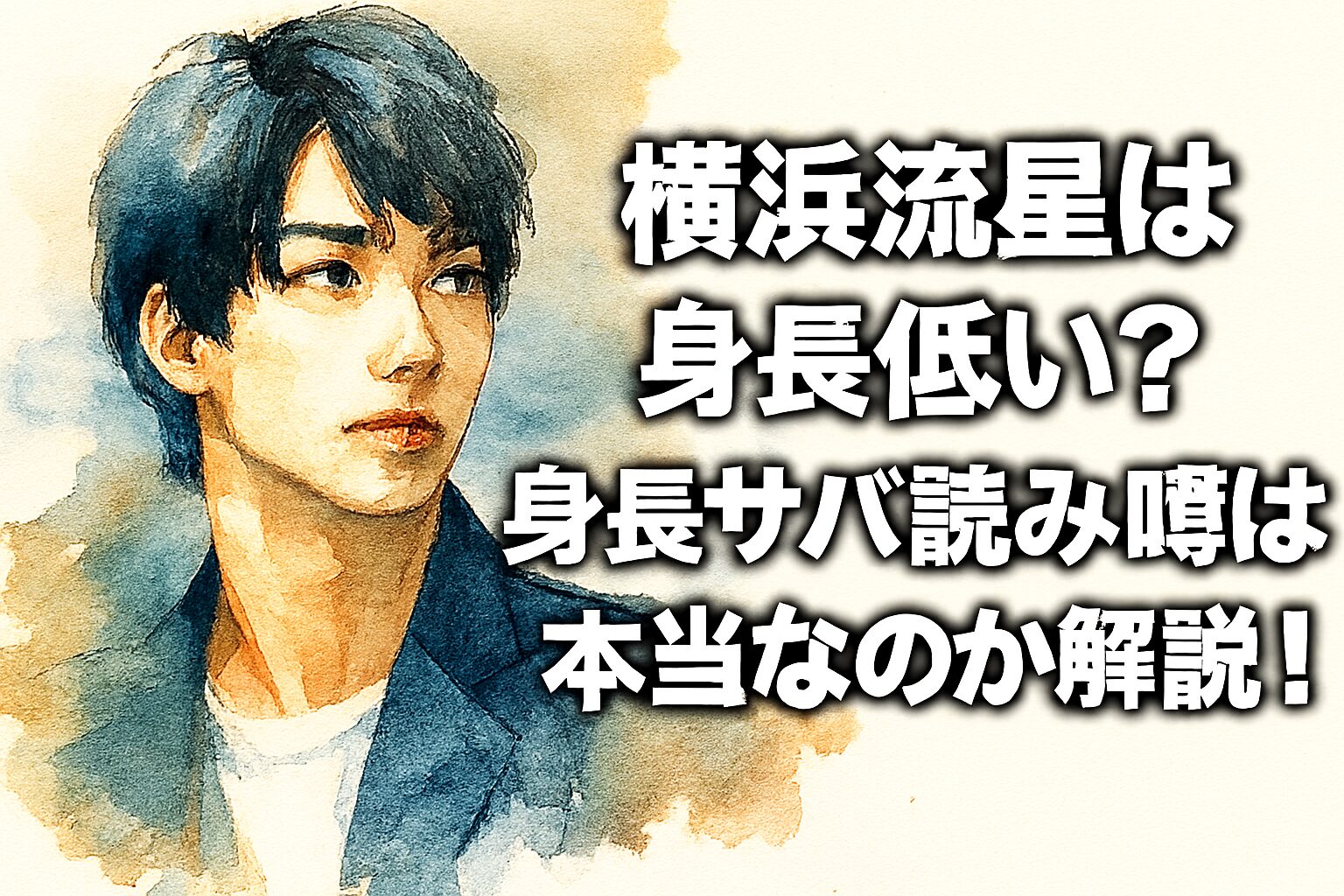 横浜流星は身長低い?身長サバ読みの噂は本当なのか解説!
