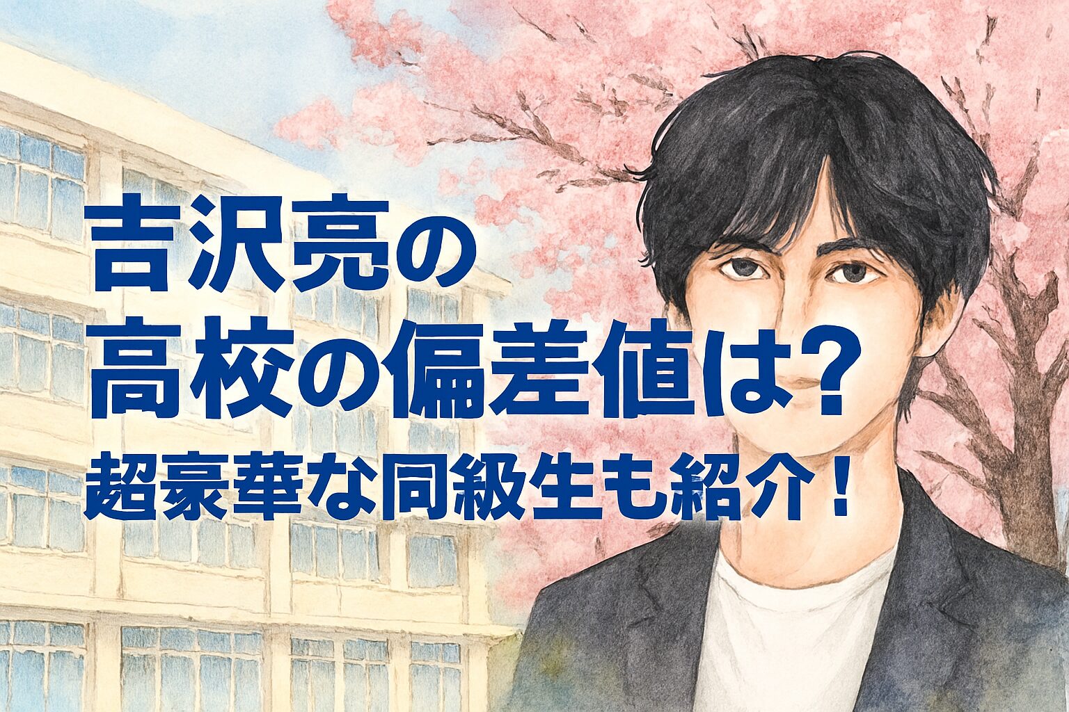 吉沢亮の高校の偏差値は?超豪華な同級生も紹介!