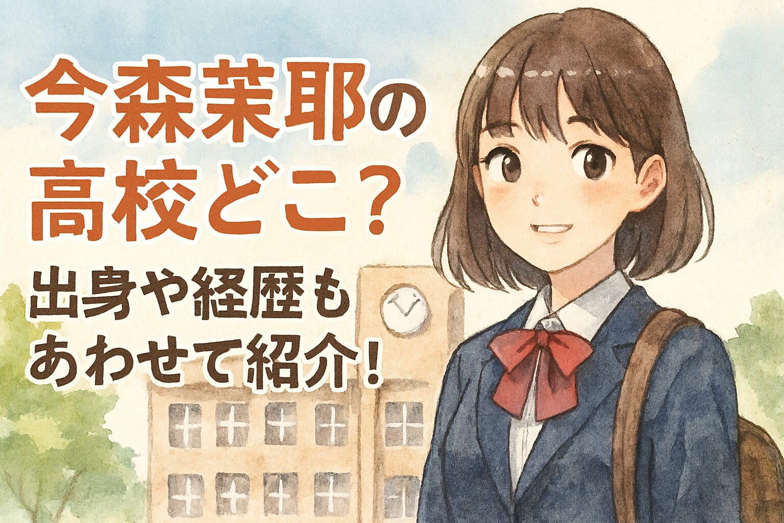 今森茉耶の高校どこ？出身や経歴もあわせて紹介！