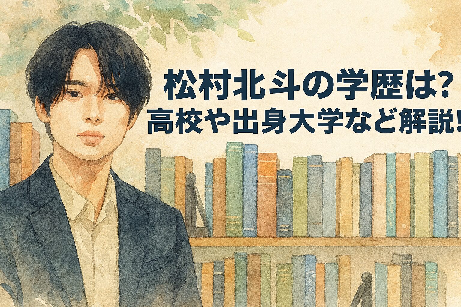松村北斗の学歴は？高校や出身大学など解説！