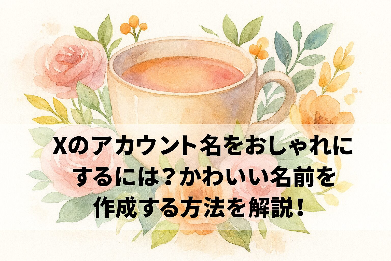 Xのアカウント名をおしゃれにするには？かわいい名前を作成する方法を解説！
