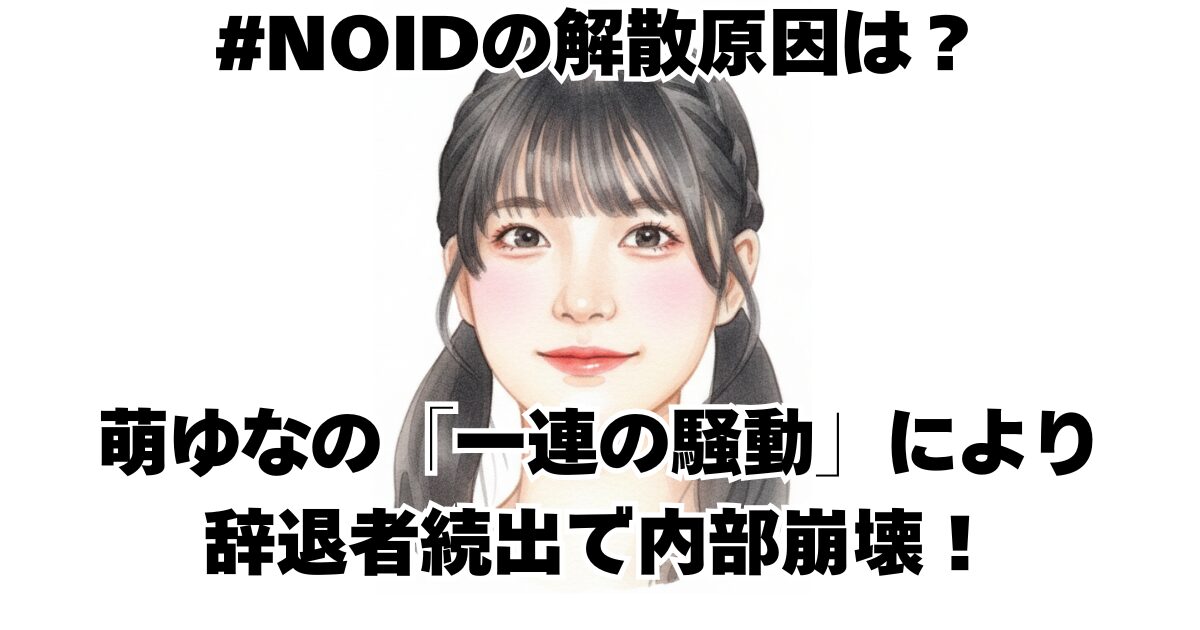 #NOIDの解散原因は？萌ゆなの「一連の騒動」により辞退者続出で内部崩壊！